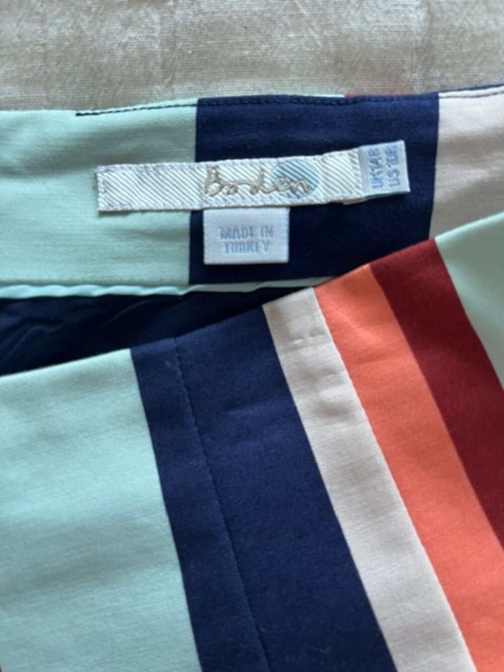 Boden Multicolor Striped Pencil Skirt | Size 10 - Picture 3 of 6